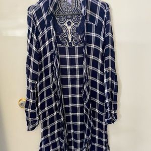 Francesca’s Collections Waterfall Plaid Shirt